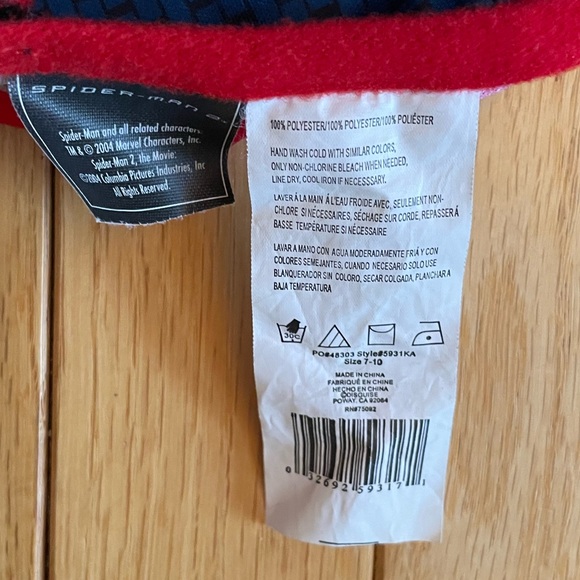 Spider-Man Costume Size Kids 7-10 - Picture 4 of 4
